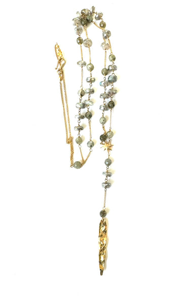 Chan Luu Labradorite Star Lariat Necklace