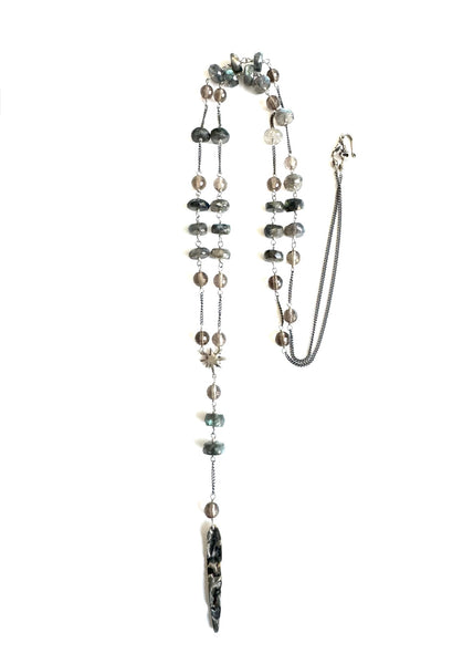 Chan Luu Labradorite Star Lariat Necklace