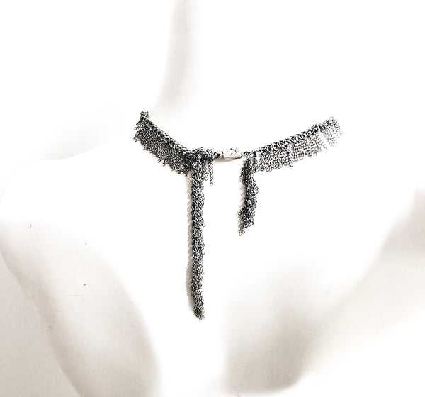 Fringe Steel With Crystal Beads