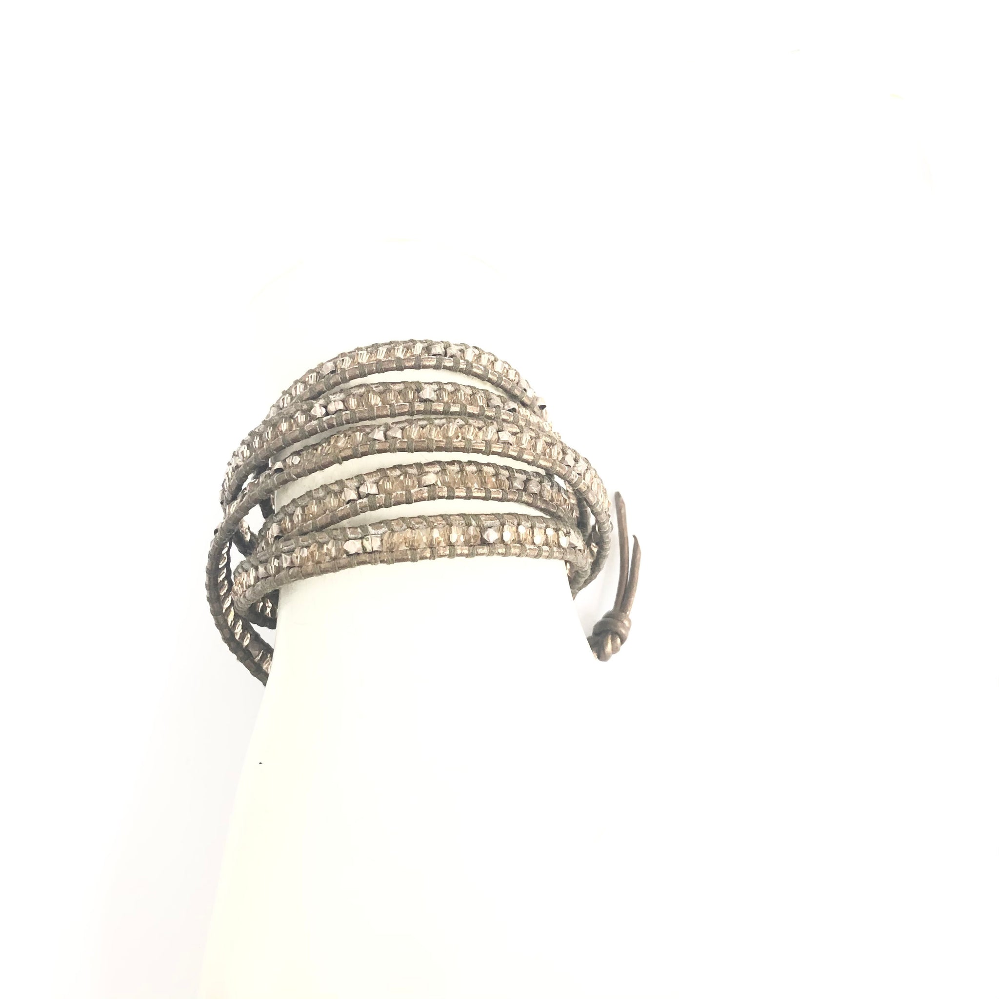 Silver Crystal Wrap Bracelet