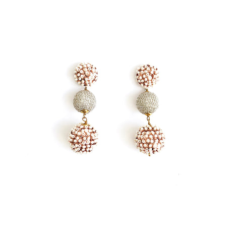 Drop Seed Pearl Earrings