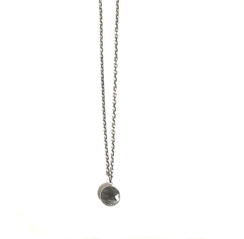 Rutilated Quartz With Oxidized Silver Chain